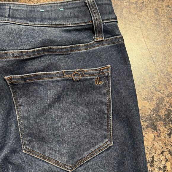 LuLaRoe Womens Jeans Skinny Distressed Elastic Waist Zip Fly Blue Size 26 IO - Picture 7 of 8